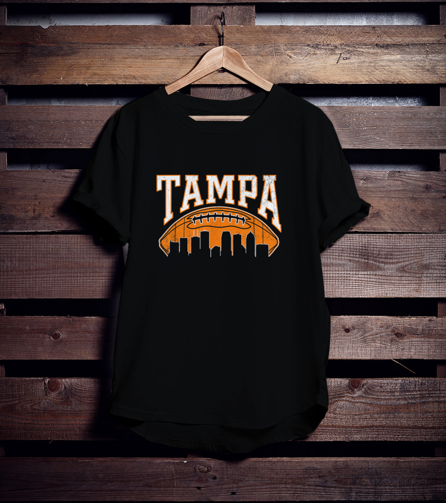 Tampa Football City Skyline T-Shirt