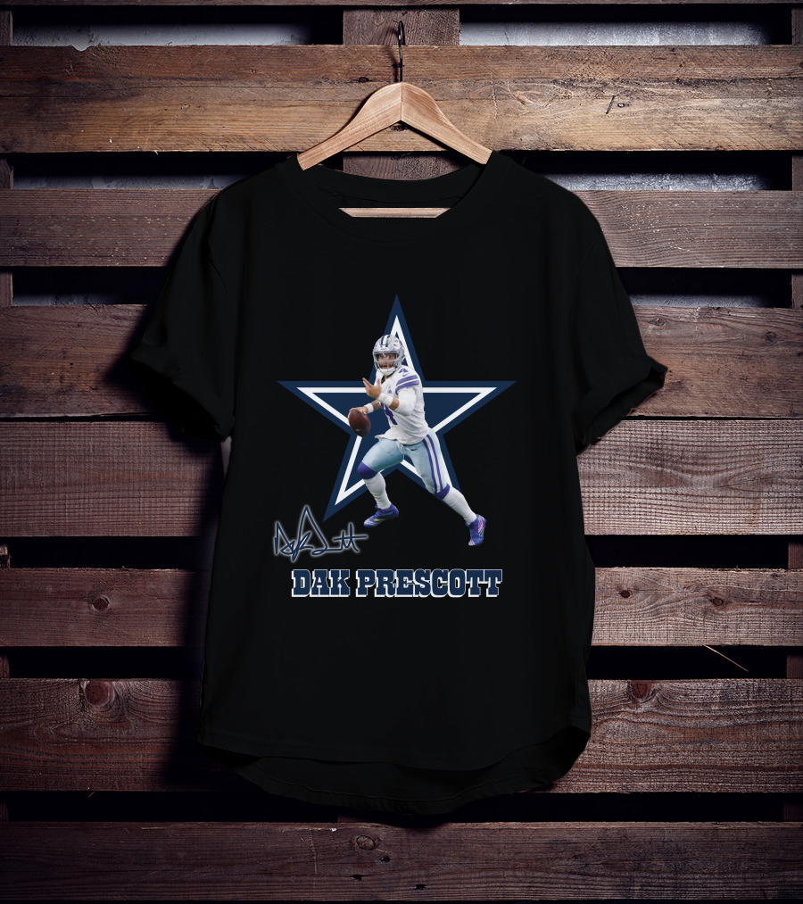 Dak Prescott Dallas Cowboys Star Signature T-Shirt