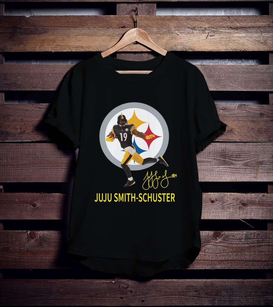 Juju Smith-Schuster 19 Pittsburgh Steelers Football Player Signature T-Shirt