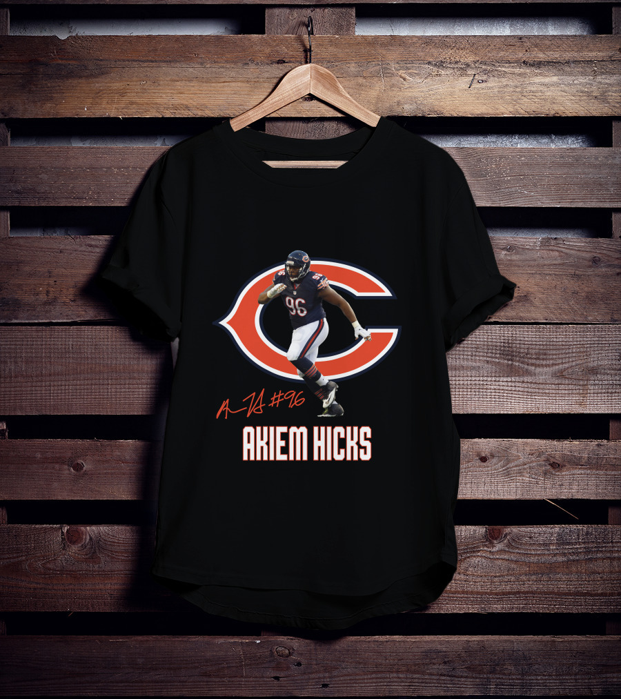 Chicago Bears Akiem Hicks #96 Signature Edition T-Shirt