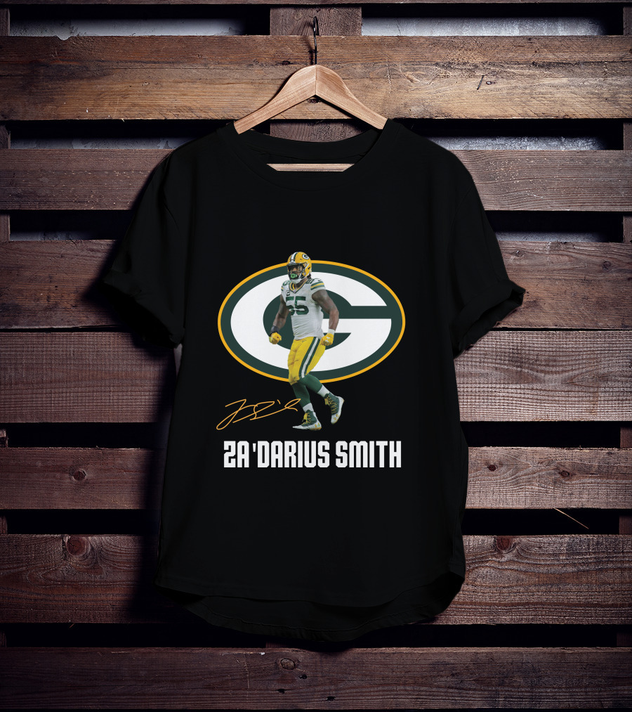 Green Bay Packers 55 Za'darius Smith Autograph T-Shirt