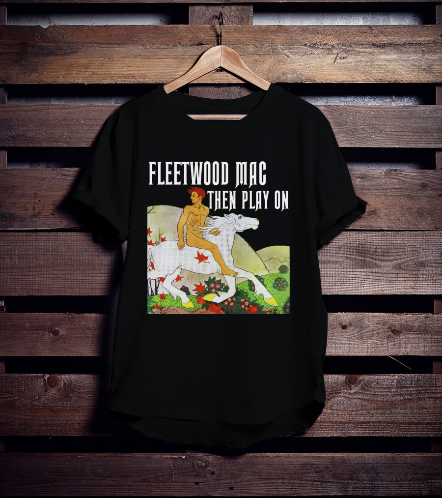 Fw 22 Male Figure Riding White Horse With Autumn Leaves T-Shirt