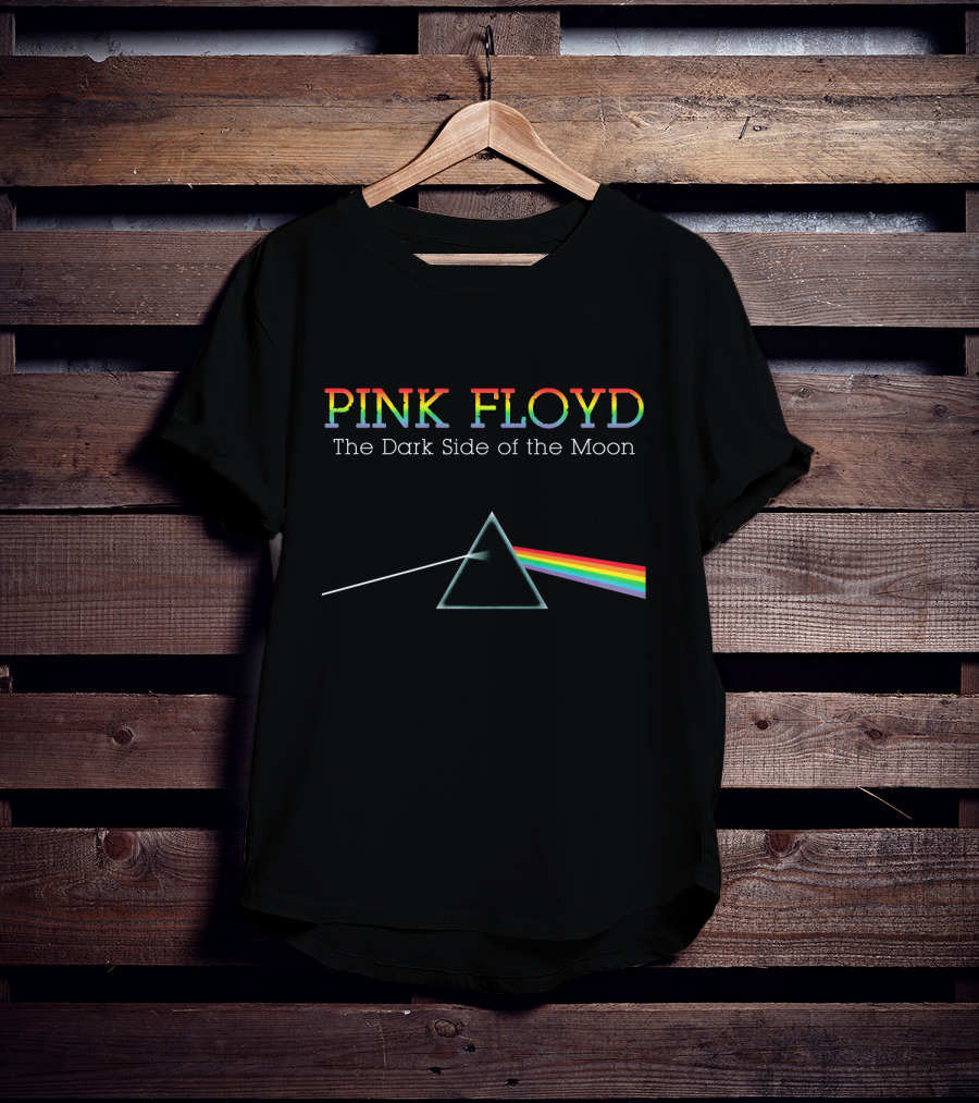 Pink Floyd The Dark Side Of The Moon Prism Rainbow Spectrum T-Shirt