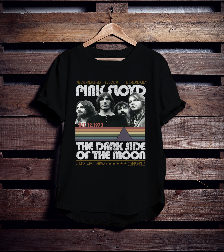 Pink Floyd The Dark Side Of The Moon Oct 12 1973 Munich Olympiahalle T-Shirt
