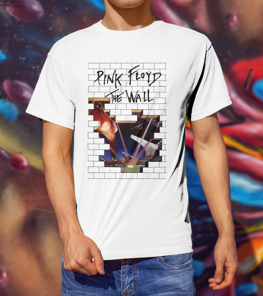Pink Floyd The Wall Album Art Brick Wall Concert Lights T-Shirt