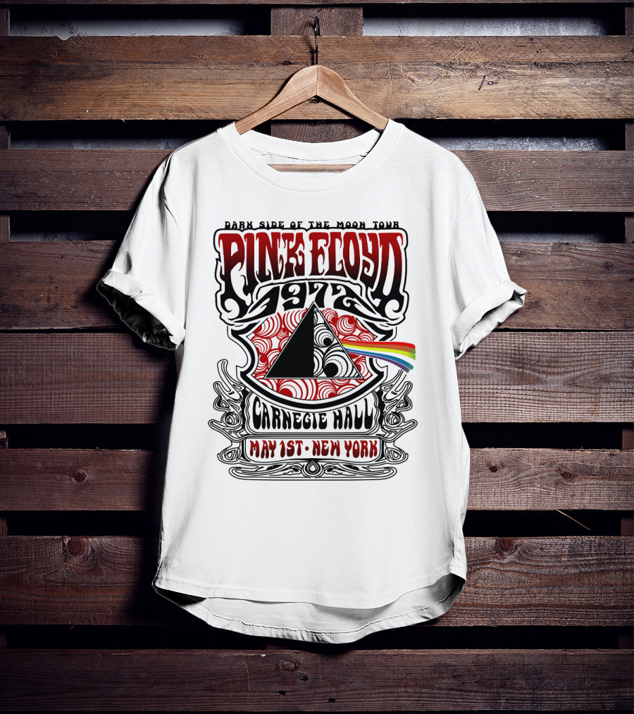 Pink Floyd Dark Side Of The Moon Tour 1972 Carnegie Hall May 1St New York T-Shirt
