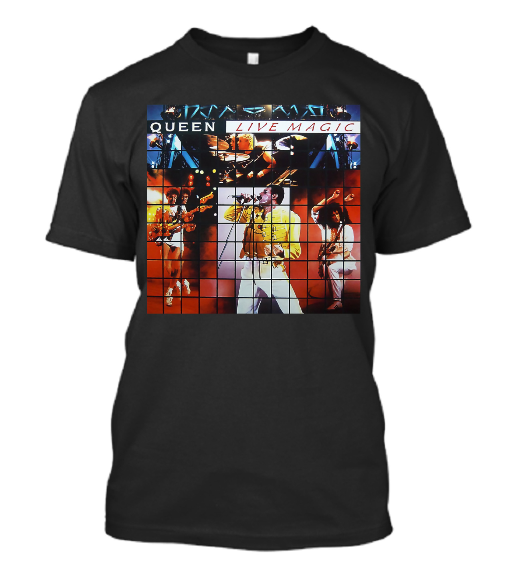 Queen 1986 Live Magic Concert Album Cover Collage T-Shirt
