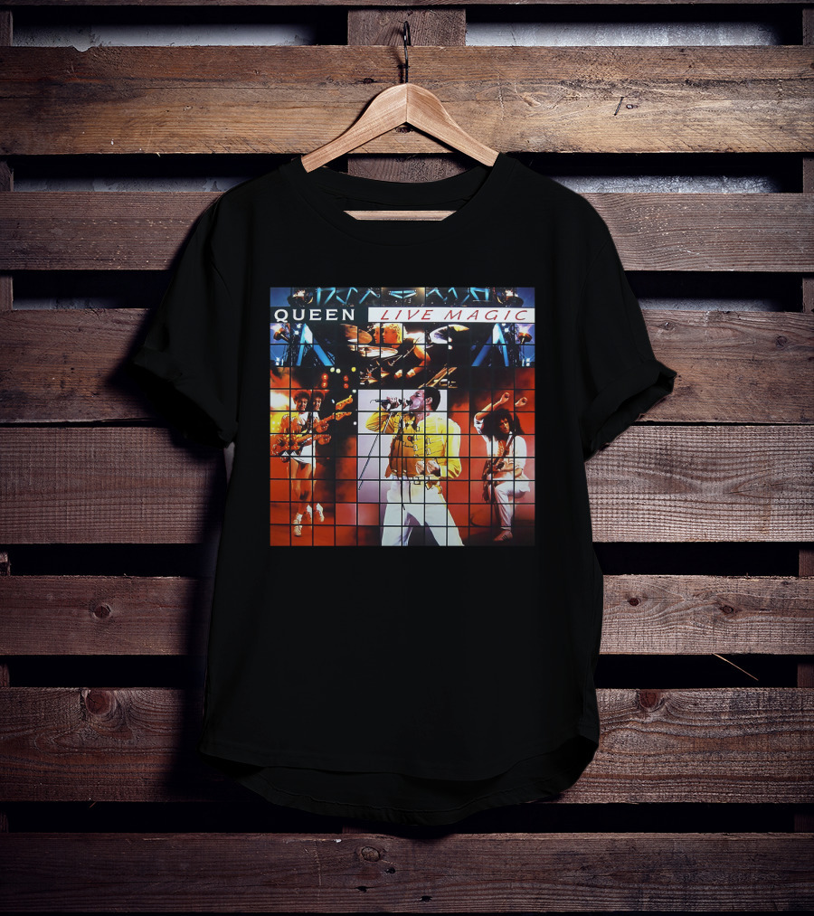 Queen 1986 Live Magic Concert Album Cover Collage T-Shirt