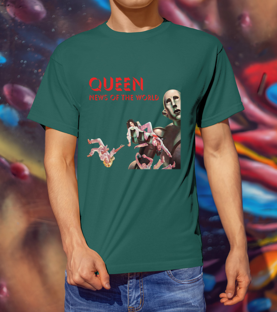 Queen News Of The World Album Cover Robot Artwork T-Shirt
