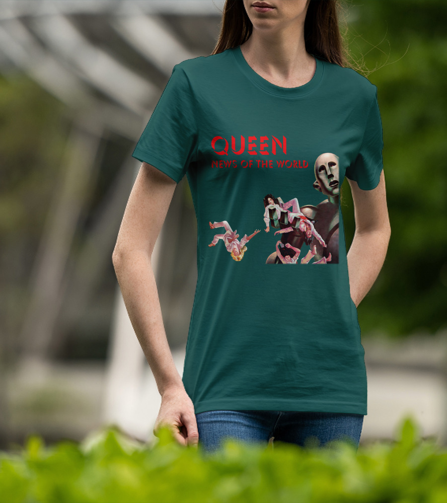 Queen News Of The World Album Cover Robot Artwork T-Shirt