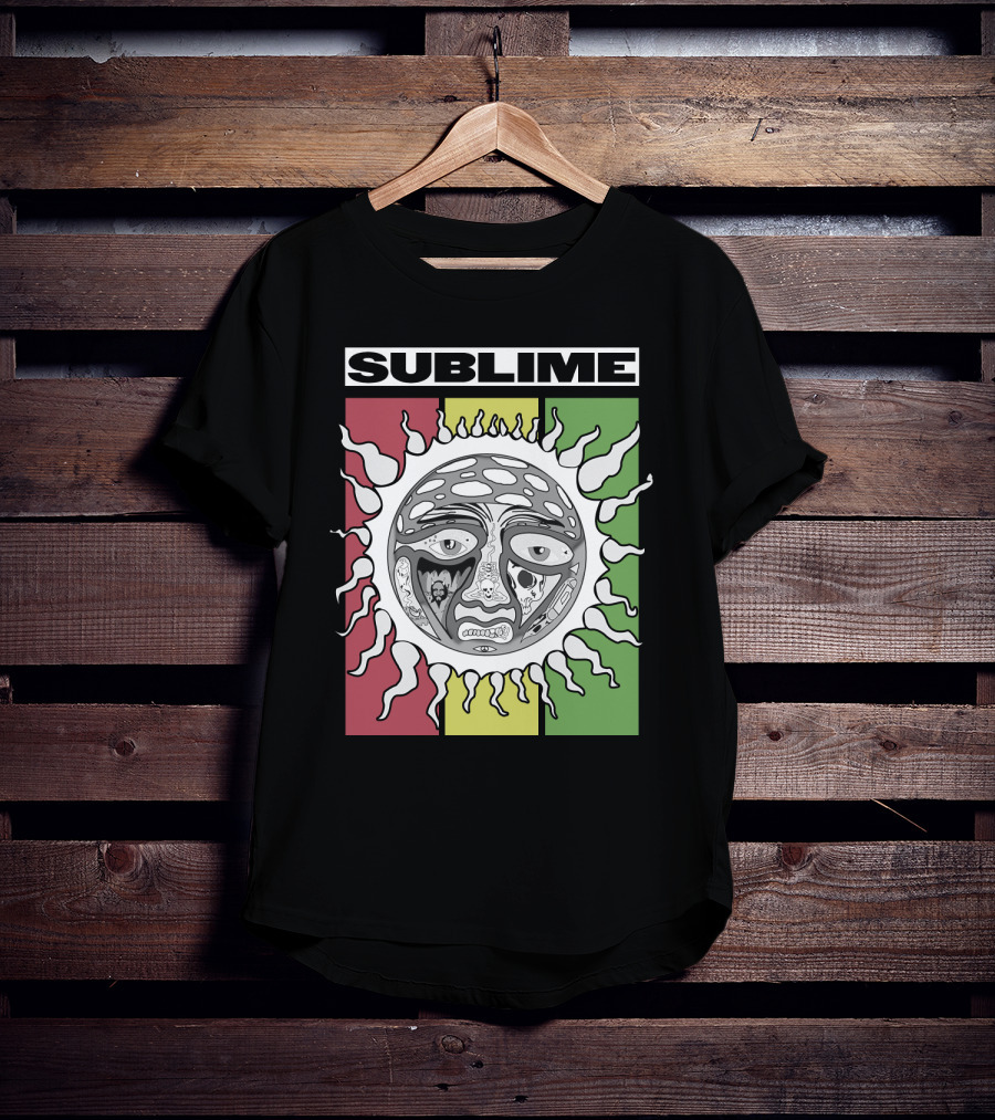 Sublime Sunface With Red Yellow Green T-Shirt