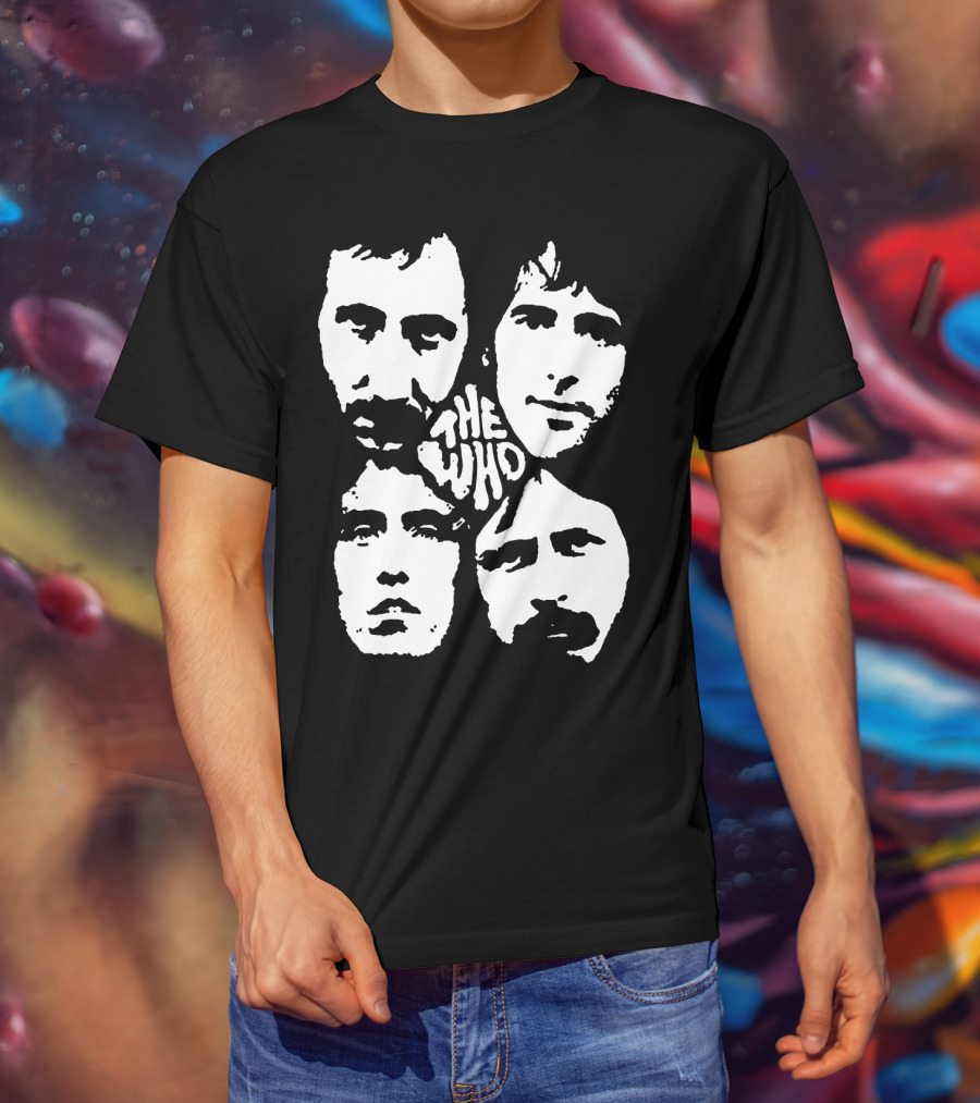 The Who Classic Band Member Faces T-Shirt