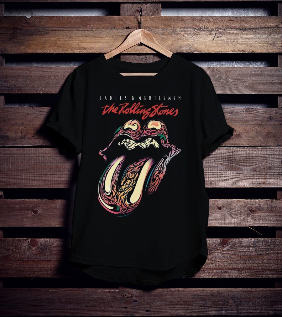 Ladies & Gentlemen The Rolling Stones Psychedelic Tongue T-Shirt