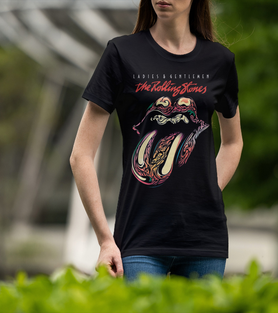 Ladies & Gentlemen The Rolling Stones Psychedelic Tongue T-Shirt