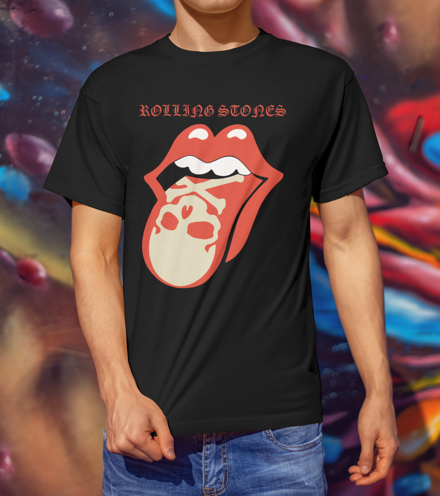 Rolling Stones Tongue With Skull T-Shirt