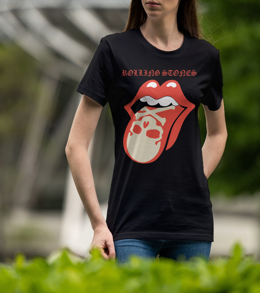 Rolling Stones Tongue With Skull T-Shirt