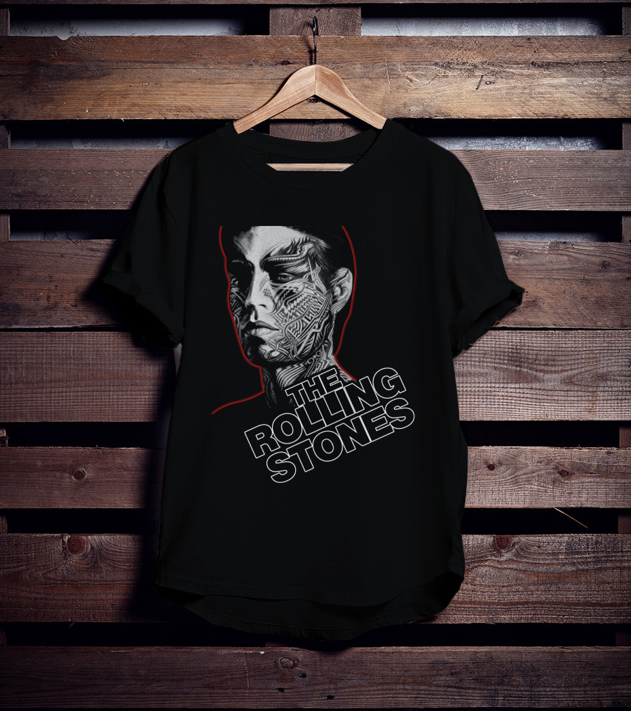 The Rolling Stones Trs 22 Tattoo Face Art T-Shirt