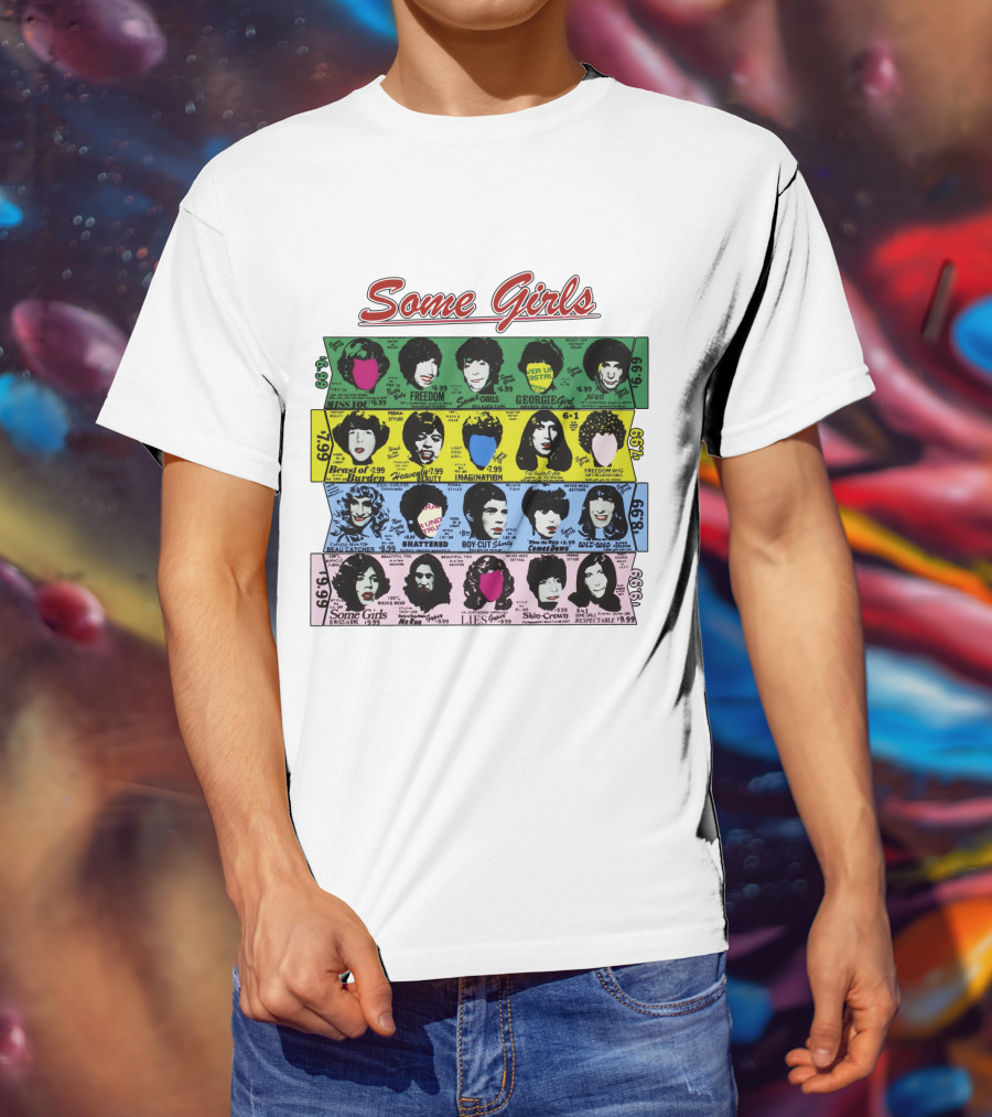 Some Girls Rolling Stones 1978 Album Cover Art Faces T-Shirt