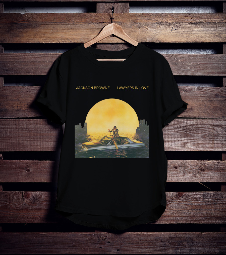 Jackson Browne Lawyers In Love Car And Moon Scene T-Shirt