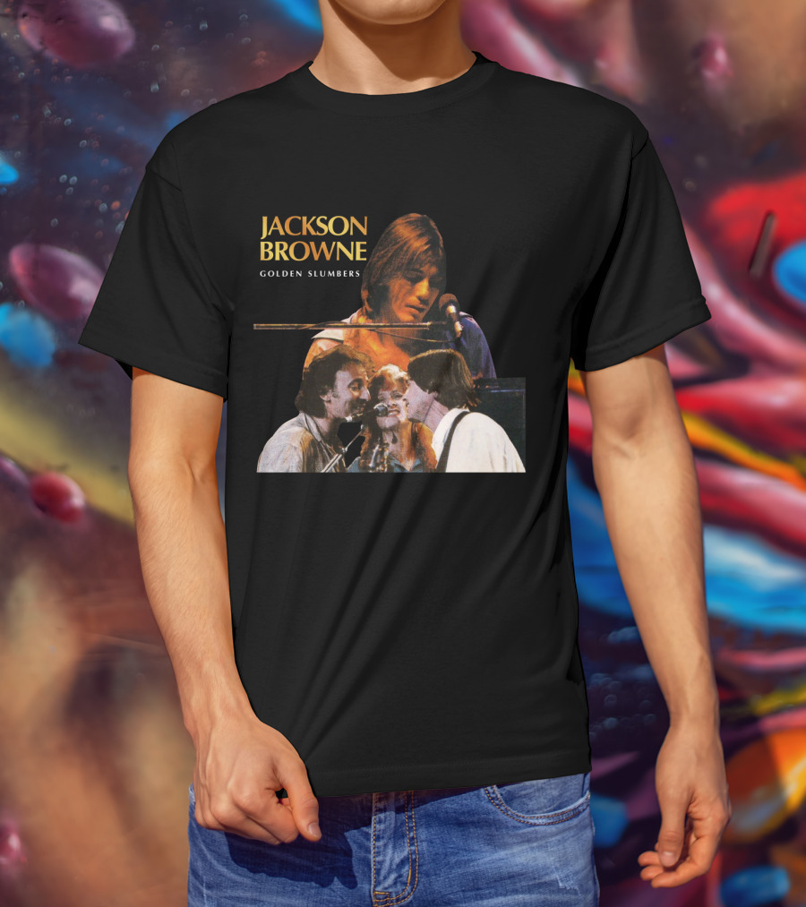 Jackson Browne Golden Slumbers Live Performance Collage T-Shirt