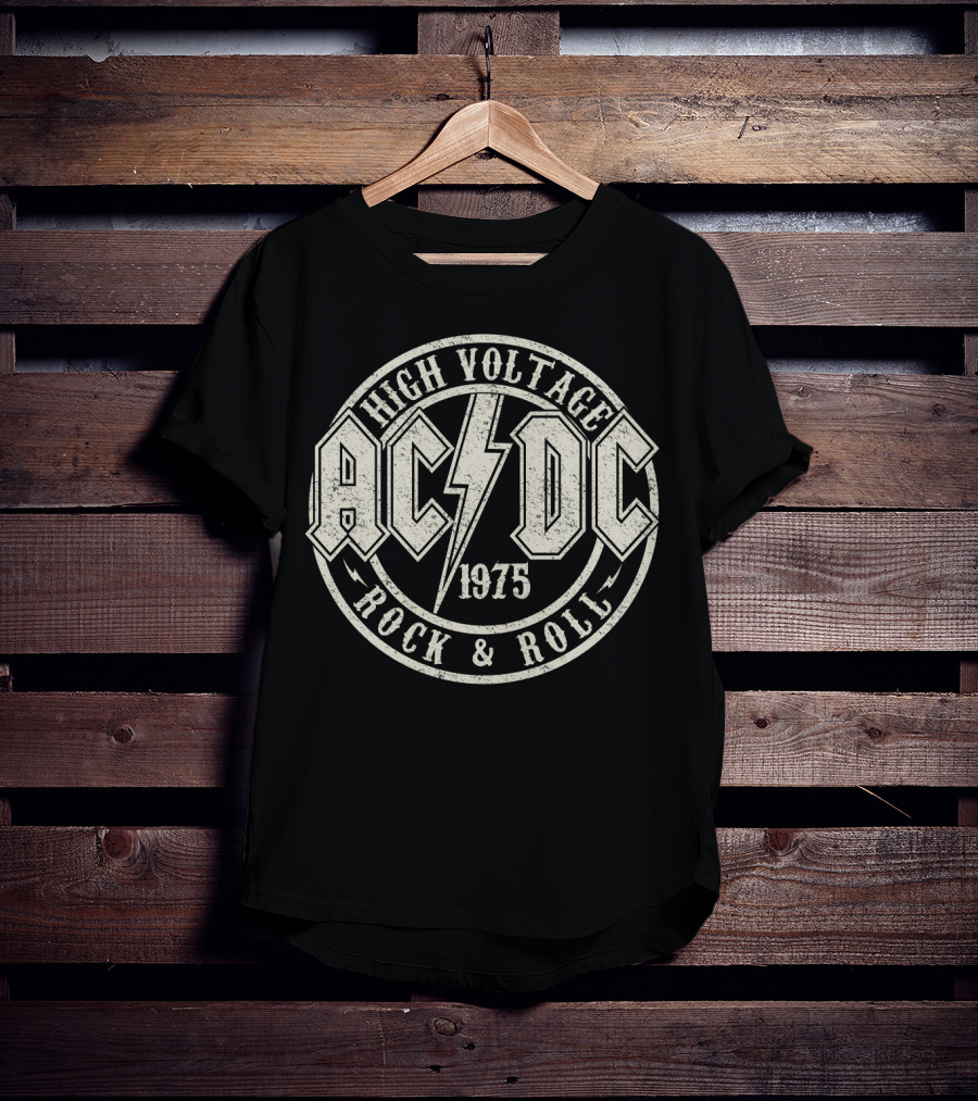 Acdc High Voltage Rock & Roll 1975 T-Shirt