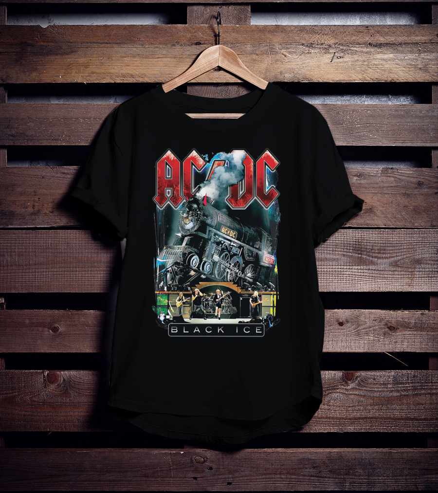 Acdc Black Ice Live Train Performance T-Shirt