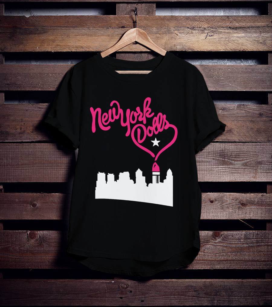 New York Dolls Skyline Star Retro Style T-Shirt