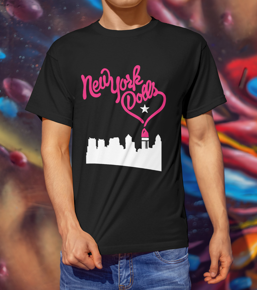New York Dolls Skyline Star Retro Style T-Shirt