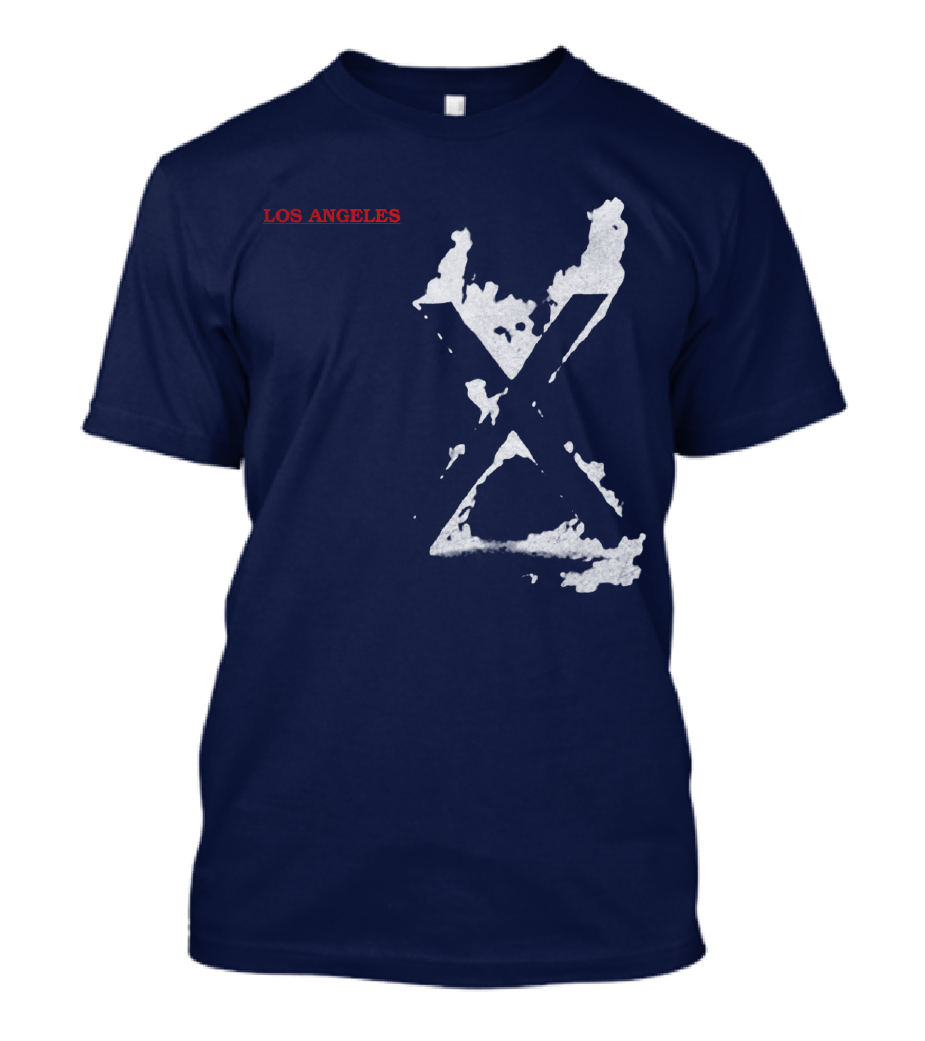 X Los Angeles Vintage Style Black T-Shirt