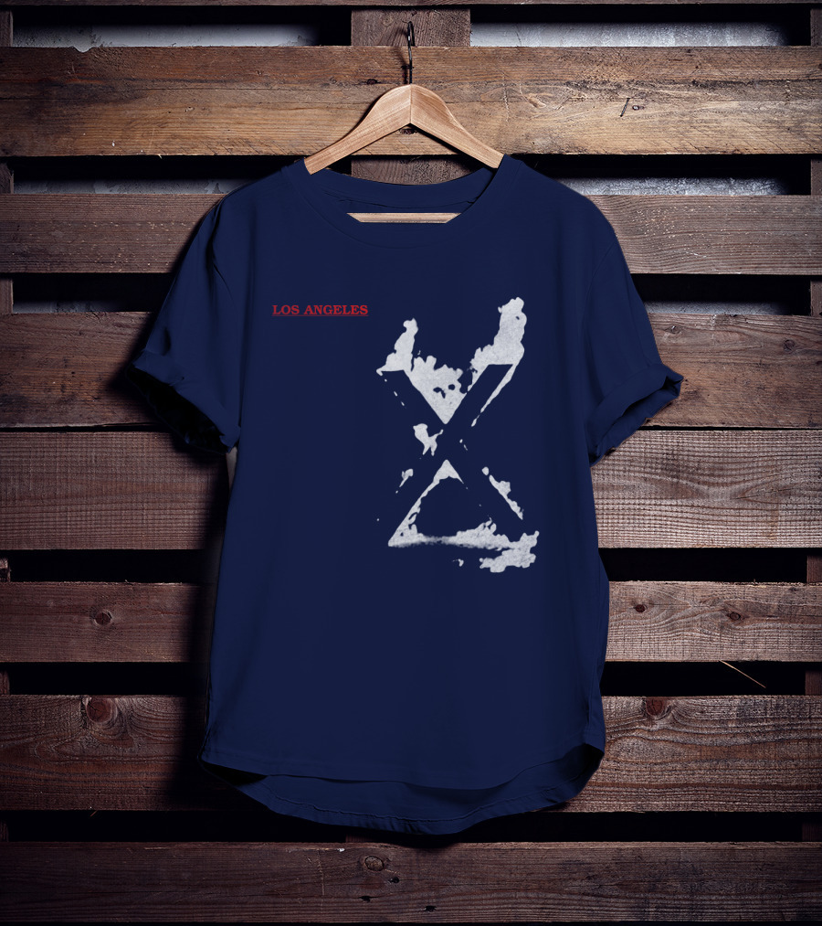 X Los Angeles Vintage Style Black T-Shirt