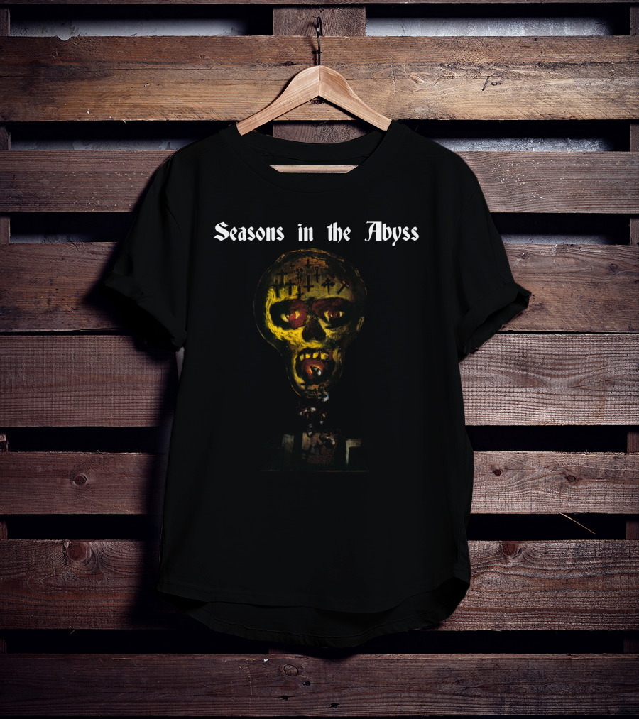 Seasons In The Abyss Skull With Crosses And Open Grave T-Shirt