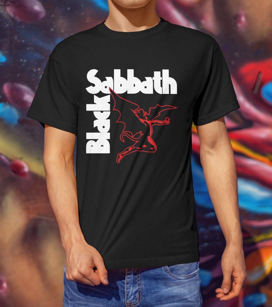 Black Sabbath Devil Logo Retro T-Shirt