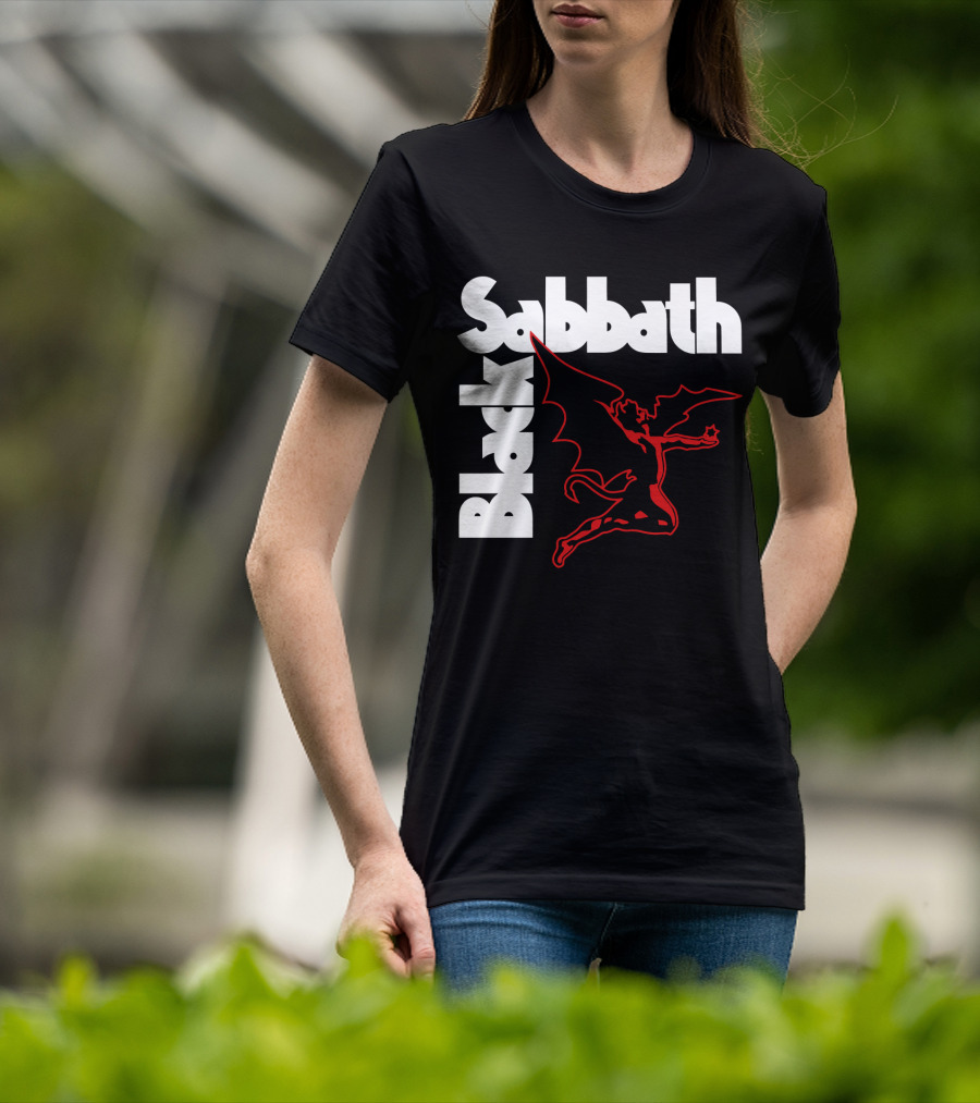 Black Sabbath Devil Logo Retro T-Shirt