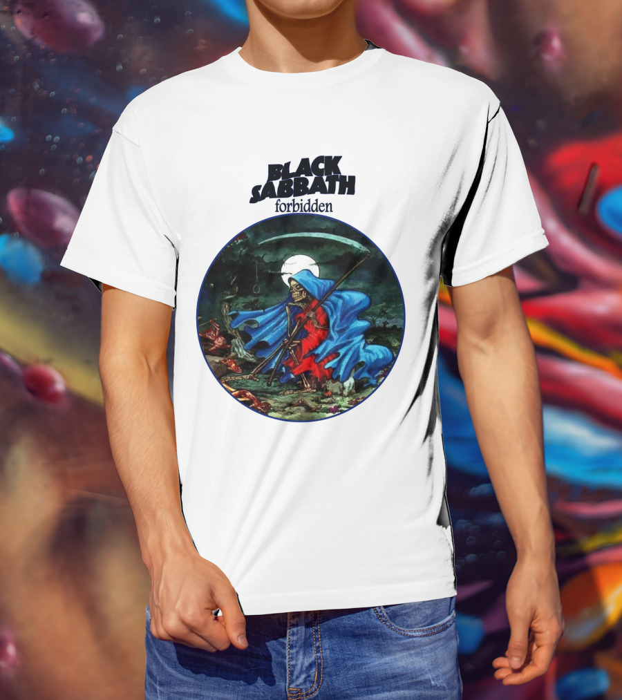 Black Sabbath Forbidden Grim Reaper Album Art T-Shirt