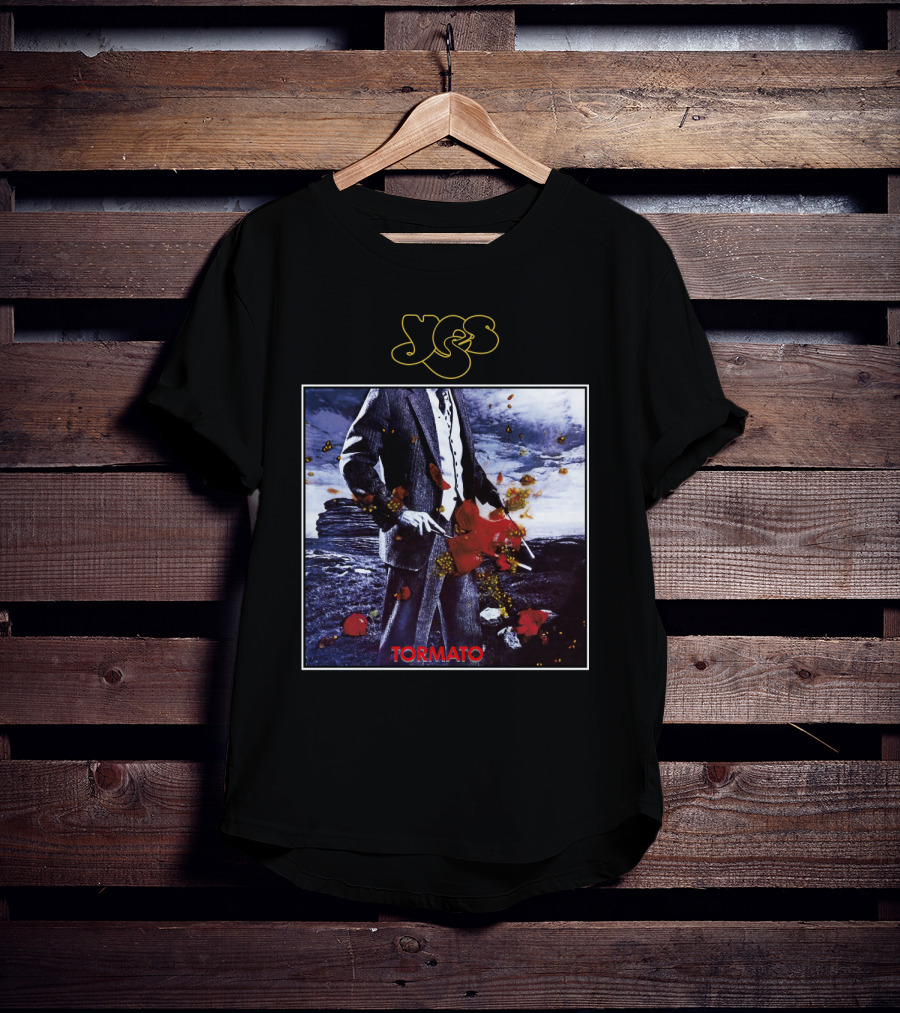 Yes Tormato Album Cover Art With Suit And Tornado T-Shirt