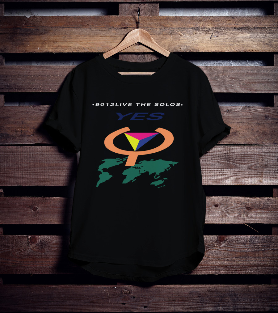 9012Live The Solos Yes World Tour Logo Map T-Shirt