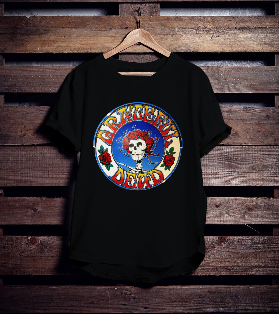 Grateful Dead Skeleton And Roses Circular T-Shirt