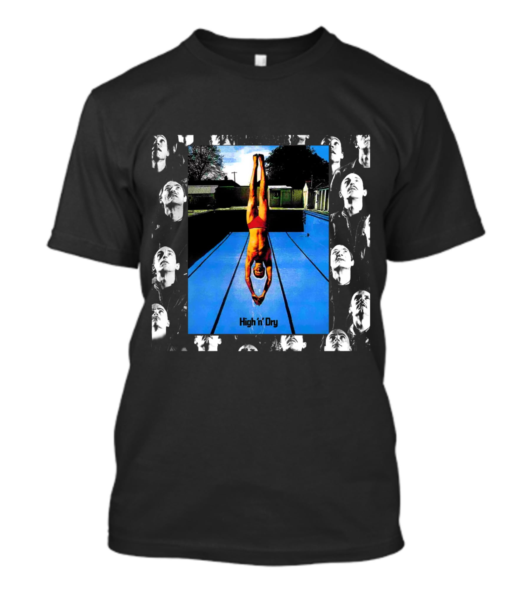 High 'N' Dry Dlp Swimming Pool Diver Photomontage T-Shirt