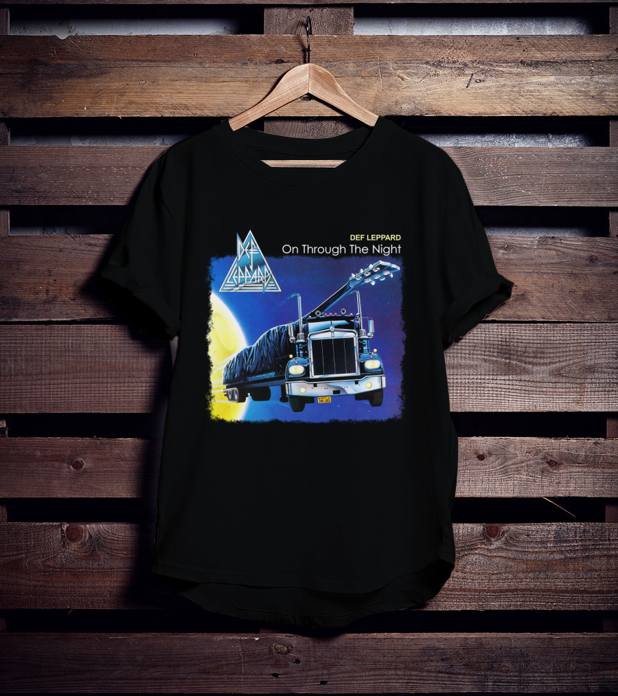 Def Leppard On Through The Night Truck And Moon T-Shirt