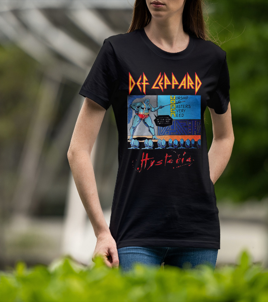 Def Leppard Hysteria Worship Woman Master's Need T-Shirt