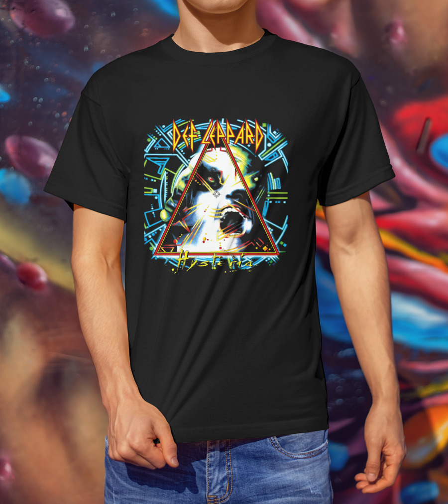 Def Leppard Hysteria Album Art Vintage Retro T-Shirt