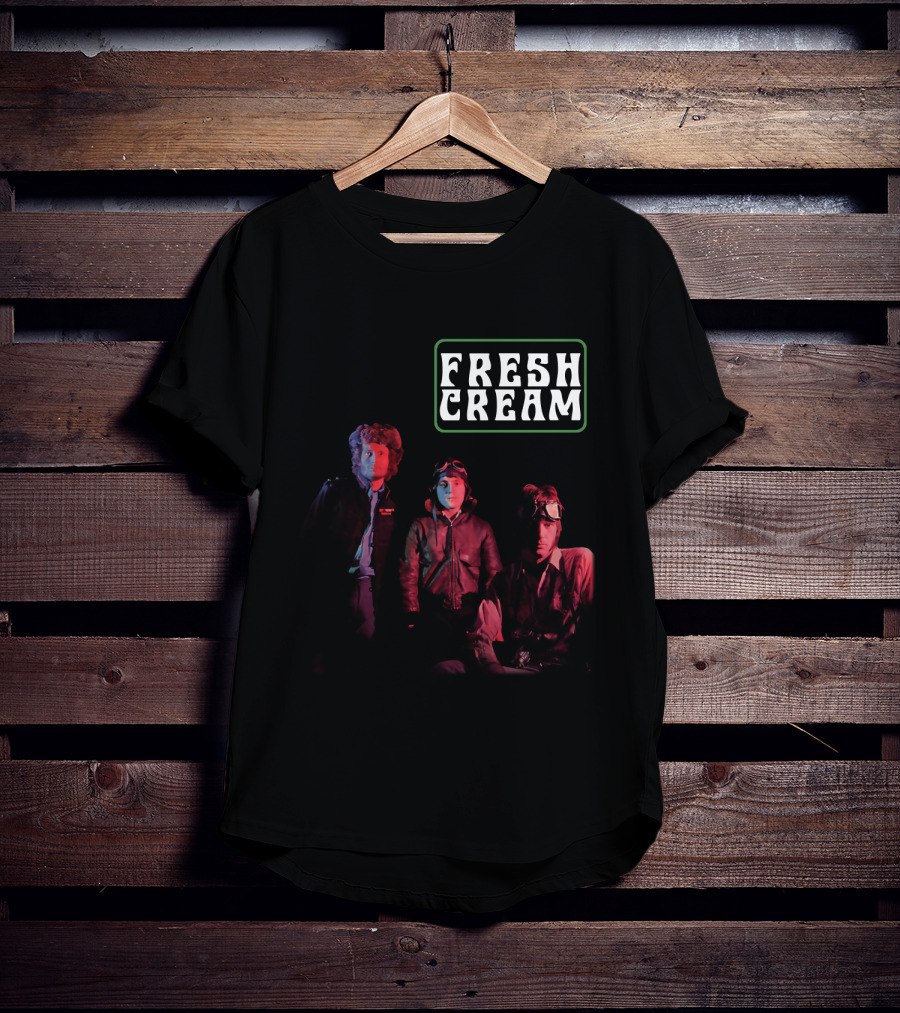 Fresh Cream 1966 Rock Band Album Cover Art T-Shirt