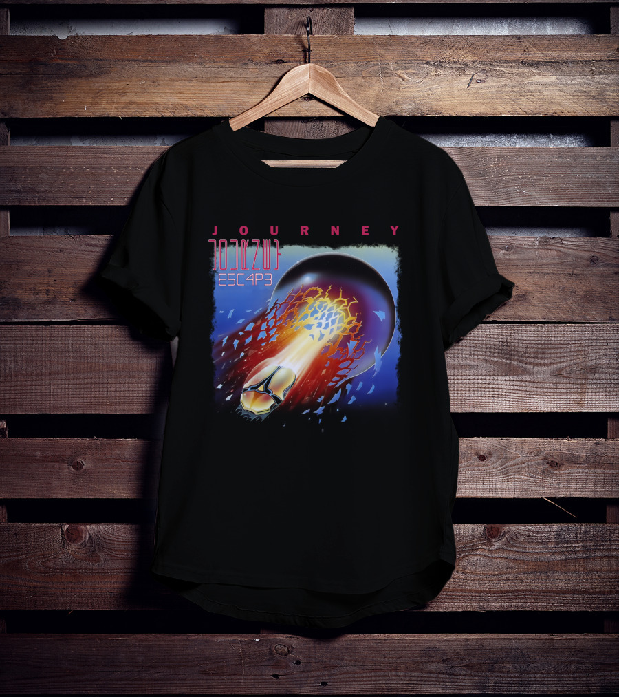 Journey Esc4P3 Album Art Rocket T-Shirt