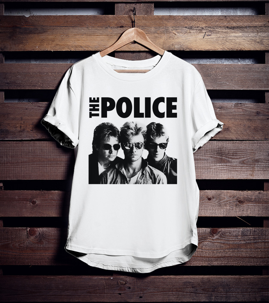 The Police Band Black And White Photo Tp T-Shirt
