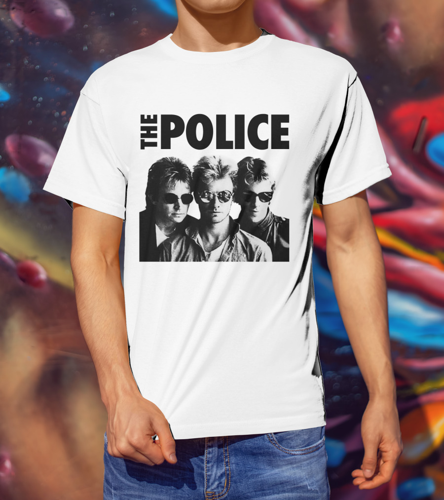 The Police Band Black And White Photo Tp T-Shirt