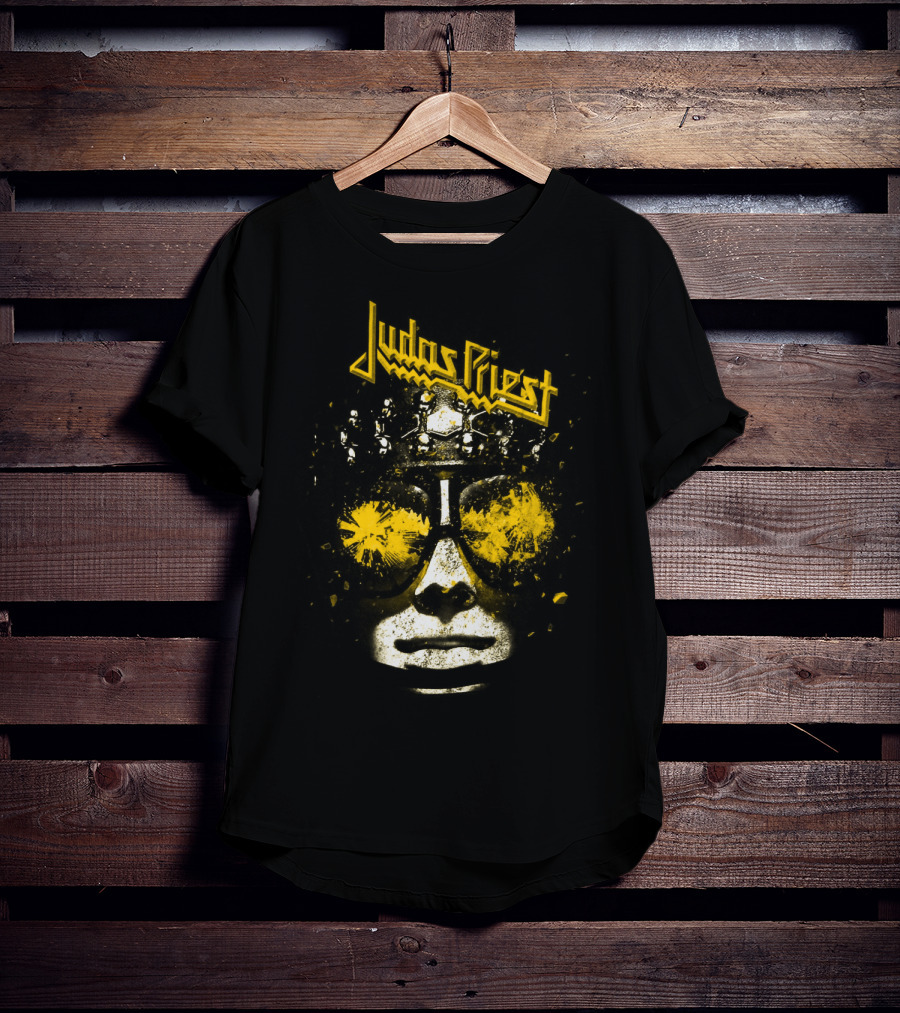 Judas Priest Metal Sunglasses Face Artwork T-Shirt