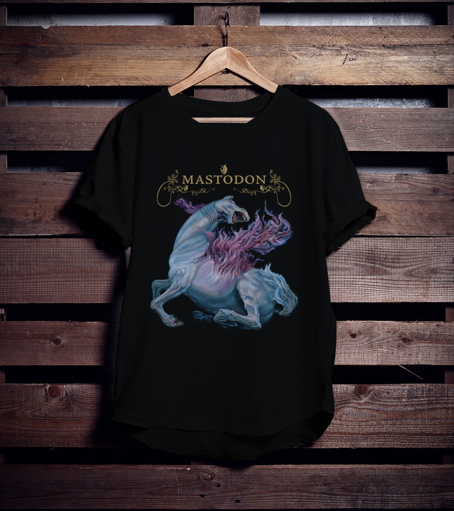 Mastodon Fiery Horse Artwork T-Shirt
