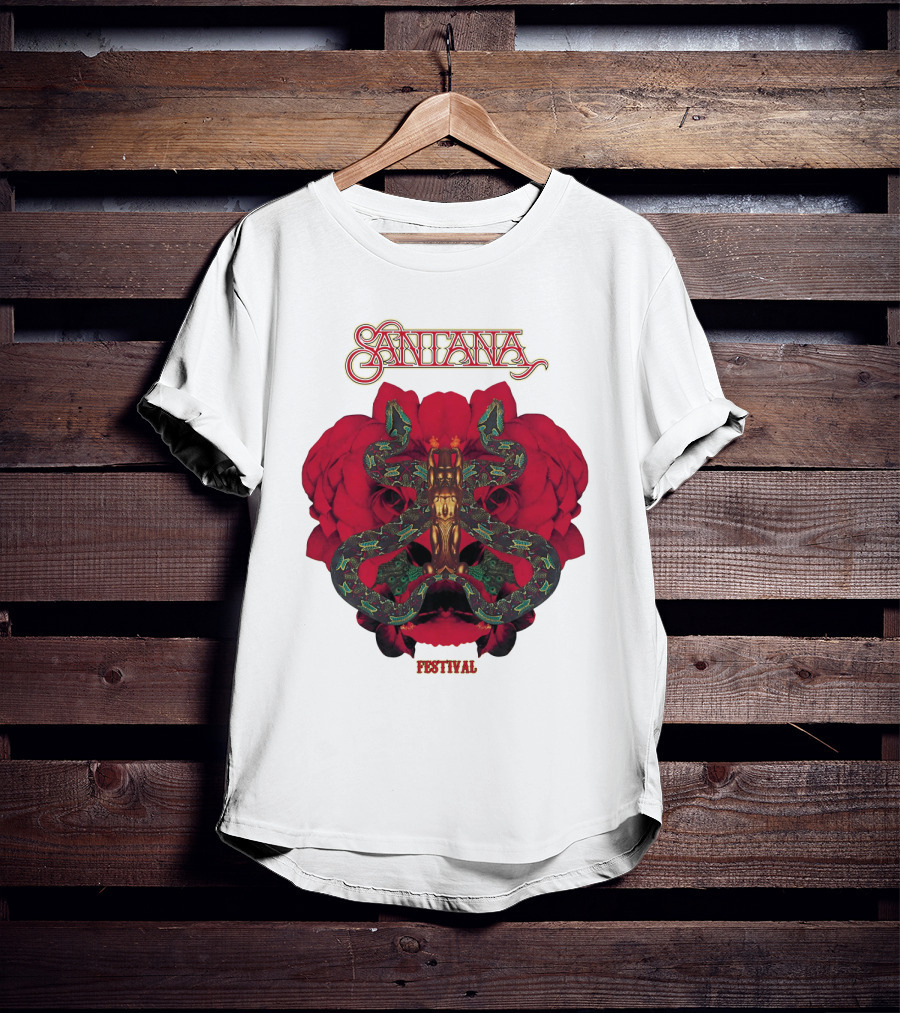 Santana Festival Snake And Rose T-Shirt