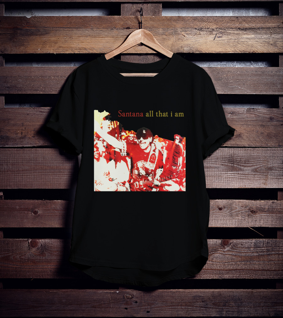 Santana All That I Am Red And White Guitarist T-Shirt