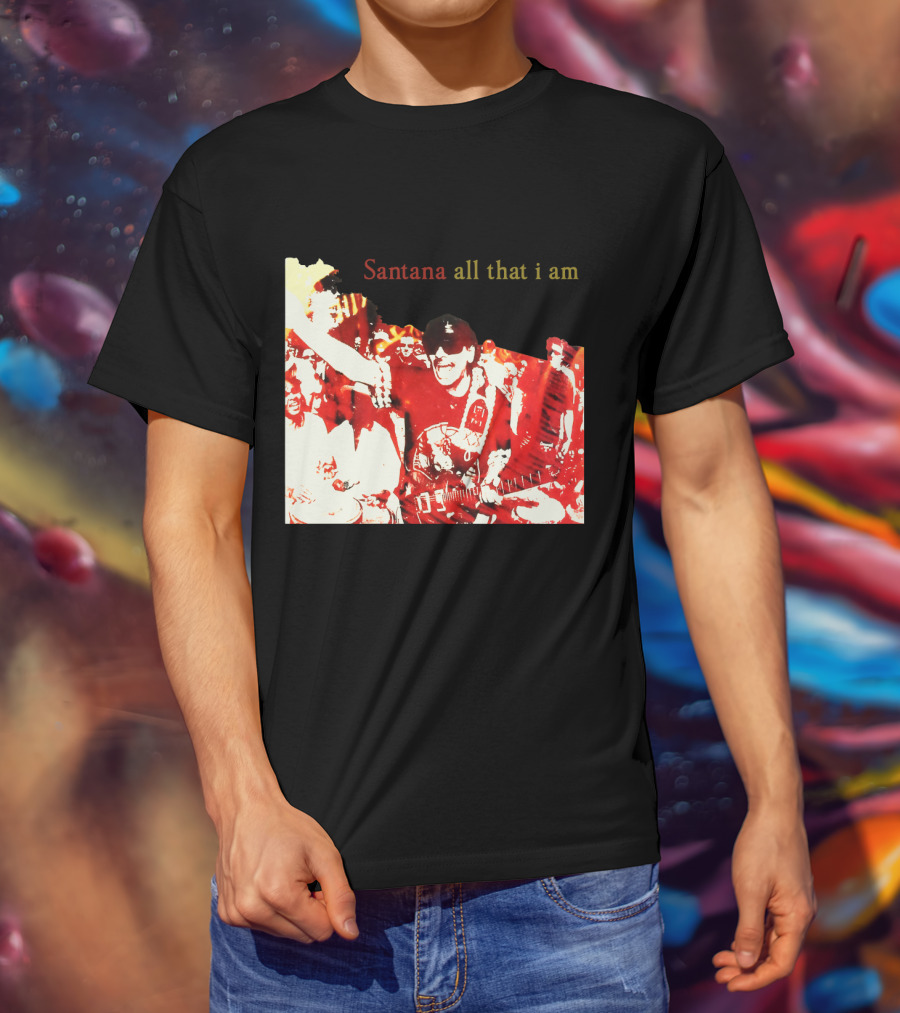 Santana All That I Am Red And White Guitarist T-Shirt
